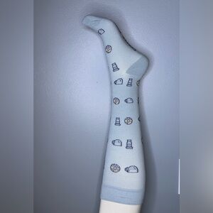 FIGS Compression Socks Size Small S Coffee STAT donuts nursing medical grey